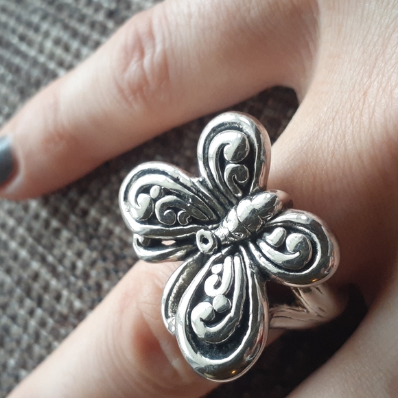 Electroform Sterling Silver Butterfly Ring - Picture 3 of 16